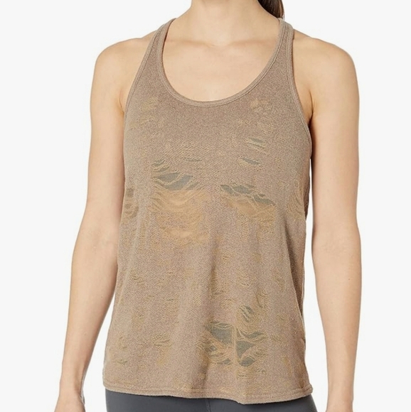 Alo Yoga Pure Distressed Tank Tan Medium - Picture 15 of 15